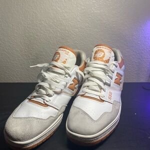 New Balance 550 White and Orange Sneakers
